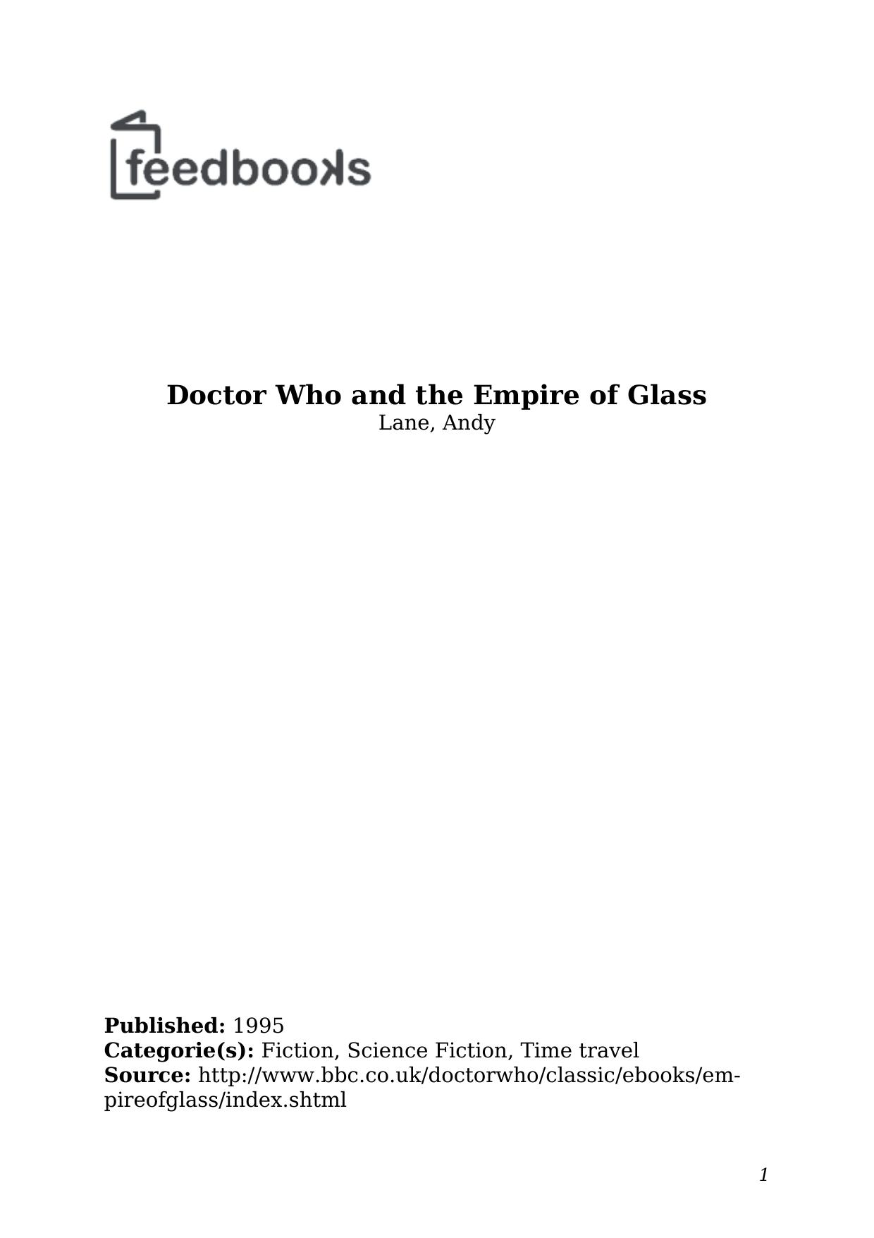 Doctor Who And The Empire Of Glass